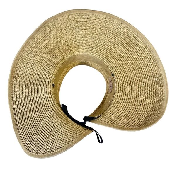 Furtalk Women Wide Brim Roll Up Foldable Sun Visor Beach Hat w Adjustable Strap - Picture 4 of 6